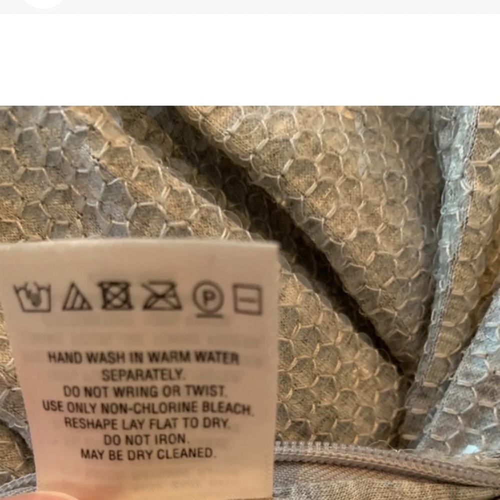 Anthropologie sequin Jumpsuit Women Silver Gray Stretch Coastal Disco Occasion - Picture 11 of 16